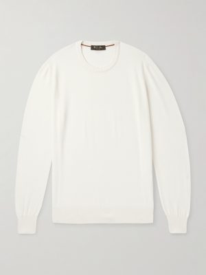 Cotton and Silk-Blend Piqué Sweater