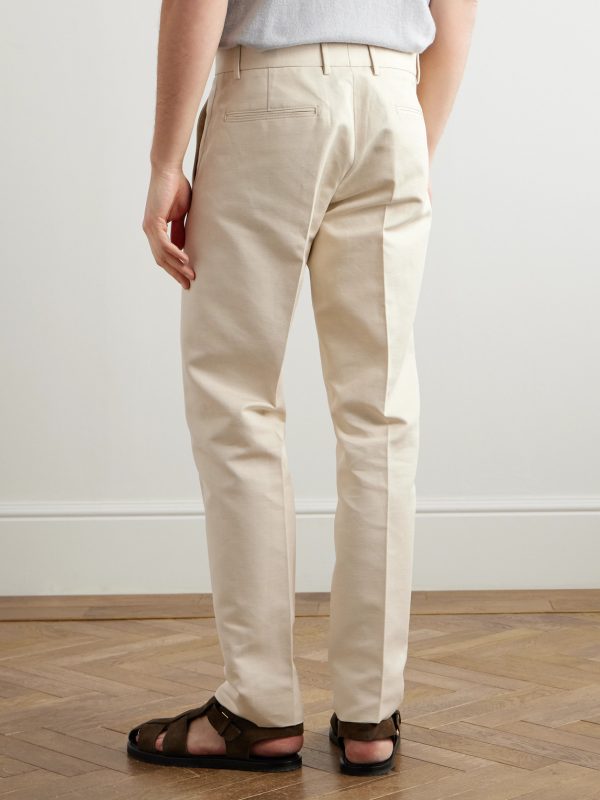 Cedric Tapered Cotton and Linen-Blend Canvas Trousers - BK Cedric Tapered Cotton and Linen-Blend Canvas Trousers - BK
