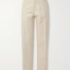 Cedric Tapered Cotton and Linen-Blend Canvas Trousers Cedric Tapered Cotton and Linen-Blend Canvas Trousers