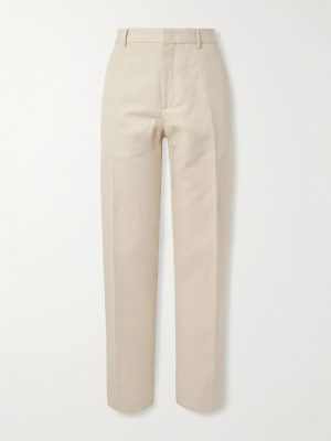 Cedric Tapered Cotton and Linen-Blend Canvas Trousers