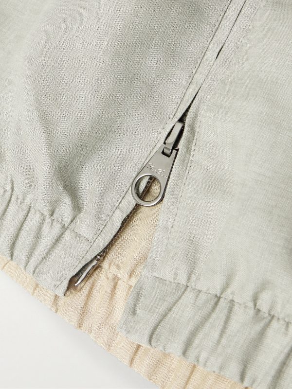Reversible Linen Bomber Jacket - E1 Reversible Linen Bomber Jacket - E1