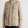 Linen and Silk-Blend Field Jacket - FR