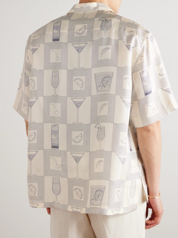 Aperitivo Federico Camp-Collar Printed Silk-Twill Shirt - BK Aperitivo Federico Camp-Collar Printed Silk-Twill Shirt - BK