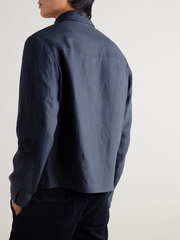 Maurin Linen-Twill Blouson Jacket - BK Maurin Linen-Twill Blouson Jacket - BK