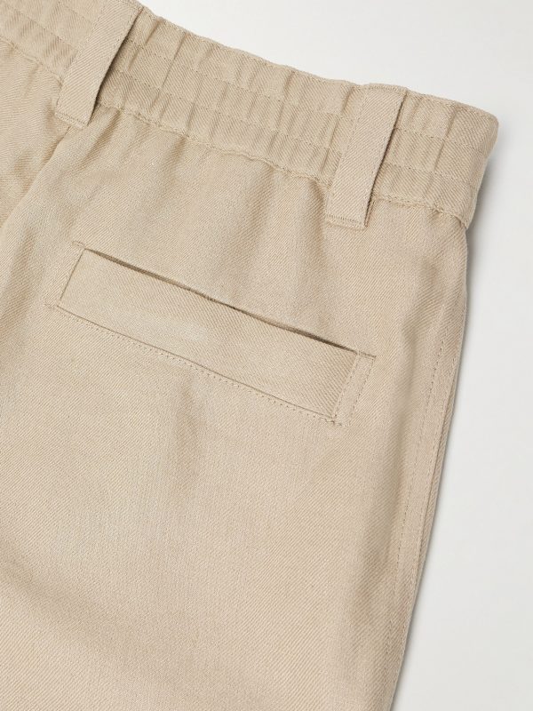 Reinga Wide-Leg Pleated Linen-Twill Bermuda Shorts - CU Reinga Wide-Leg Pleated Linen-Twill Bermuda Shorts - CU
