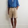 Reinga Wide-Leg Pleated Linen-Twill Bermuda Shorts - OU Reinga Wide-Leg Pleated Linen-Twill Bermuda Shorts - OU