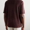 Cotton and Silk-Blend Velour Polo Shirt - BK Cotton and Silk-Blend Velour Polo Shirt - BK