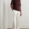 Cotton and Silk-Blend Velour Polo Shirt - OU Cotton and Silk-Blend Velour Polo Shirt - OU