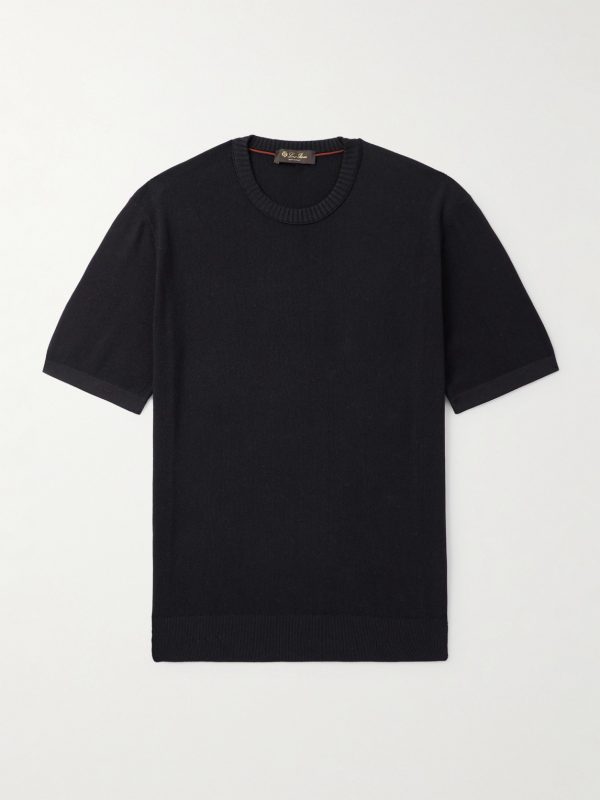 Slim-Fit Cotton and Silk-Blend Piqué T-Shirt Slim-Fit Cotton and Silk-Blend Piqué T-Shirt