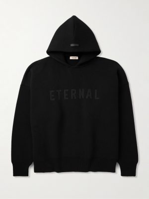Eternal Oversized Logo-Jacquard Merino Wool Hoodie