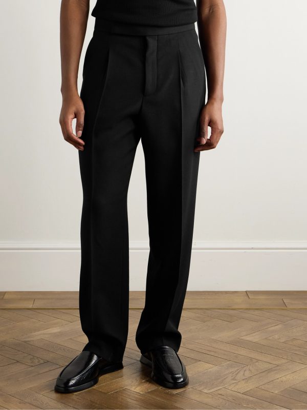 Eternal Wide-Leg Pleated Wool Trousers - FR Eternal Wide-Leg Pleated Wool Trousers - FR