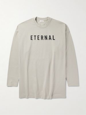 Eternal Oversized Logo-Flocked Cotton-Jersey T-Shirt Eternal Oversized Logo-Flocked Cotton-Jersey T-Shirt