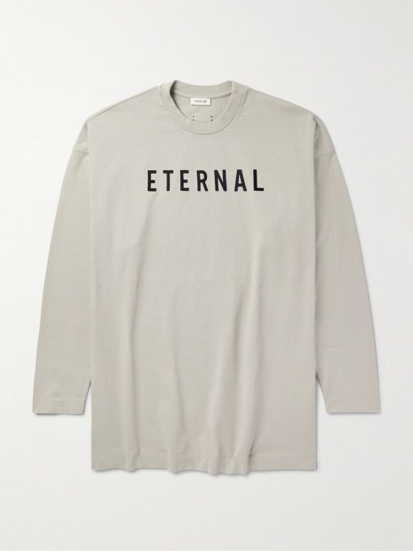 Eternal Oversized Logo-Flocked Cotton-Jersey T-Shirt Eternal Oversized Logo-Flocked Cotton-Jersey T-Shirt