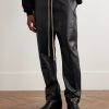 Forum Straight-Leg Croc-Effect Leather Drawstring Trousers - FR Forum Straight-Leg Croc-Effect Leather Drawstring Trousers - FR