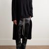 Forum Straight-Leg Croc-Effect Leather Drawstring Trousers - OU Forum Straight-Leg Croc-Effect Leather Drawstring Trousers - OU