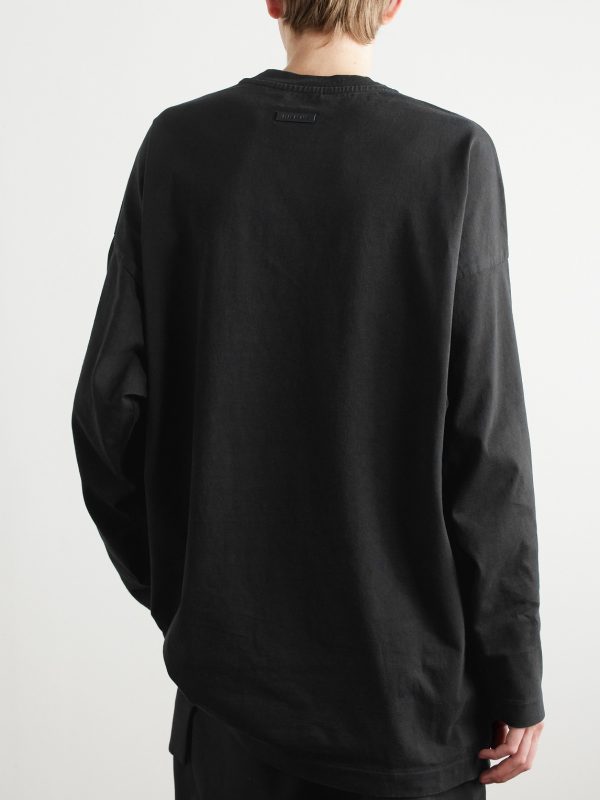 Eternal Oversized Logo-Flocked Cotton-Jersey T-Shirt - BK Eternal Oversized Logo-Flocked Cotton-Jersey T-Shirt - BK