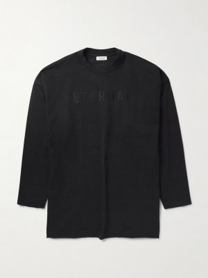 Eternal Oversized Logo-Flocked Cotton-Jersey T-Shirt Eternal Oversized Logo-Flocked Cotton-Jersey T-Shirt