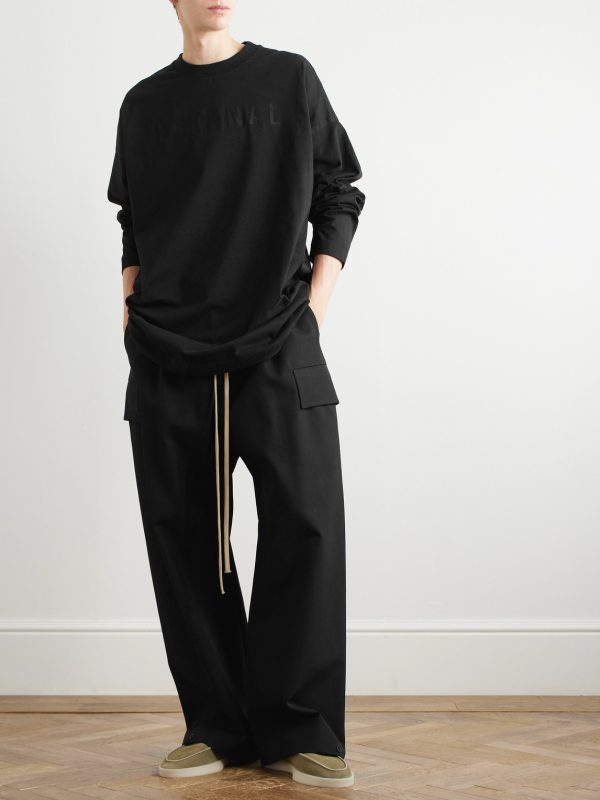 Eternal Oversized Logo-Flocked Cotton-Jersey T-Shirt - OU Eternal Oversized Logo-Flocked Cotton-Jersey T-Shirt - OU