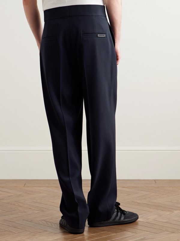 Eternal Wide-Leg Pleated Virgin Wool Trousers - BK