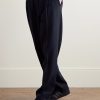 Eternal Wide-Leg Pleated Virgin Wool Trousers - FR