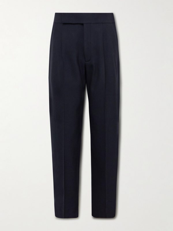Eternal Wide-Leg Pleated Virgin Wool Trousers