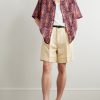 Camp-Collar Paisley-Print Cotton-Voile Shirt - OU Camp-Collar Paisley-Print Cotton-Voile Shirt - OU