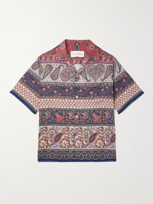 Camp-Collar Printed Cotton-Poplin Shirt Camp-Collar Printed Cotton-Poplin Shirt