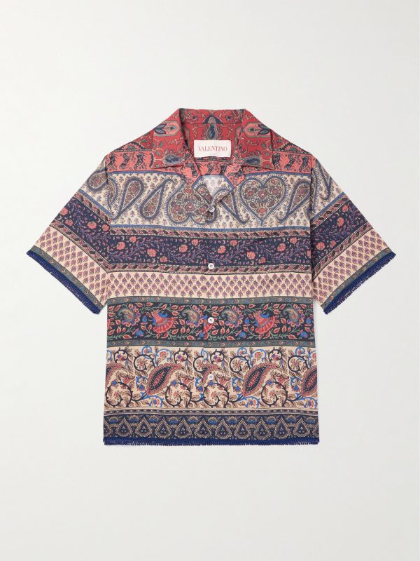 Camp-Collar Printed Cotton-Poplin Shirt Camp-Collar Printed Cotton-Poplin Shirt