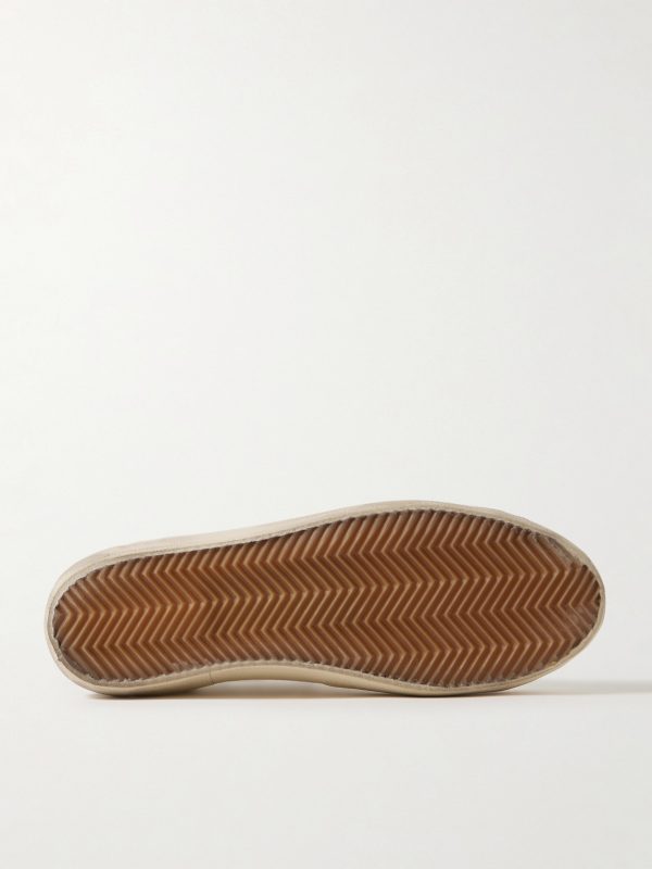 Super-Star Distressed Suede-Trimmed Leather Sneakers - E1