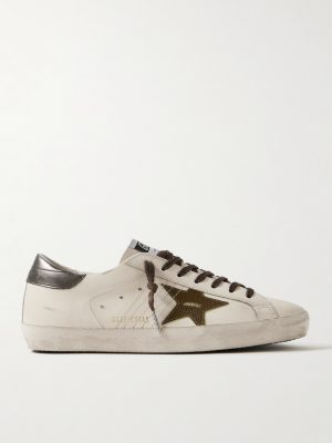 Super-Star Distressed Leather Sneakers Super-Star Distressed Leather Sneakers