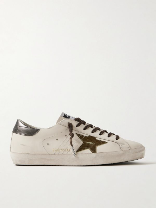 Super-Star Distressed Leather Sneakers Super-Star Distressed Leather Sneakers