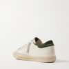 Superstar Suede-Trimmed Distressed Leather Sneakers - BK Superstar Suede-Trimmed Distressed Leather Sneakers - BK