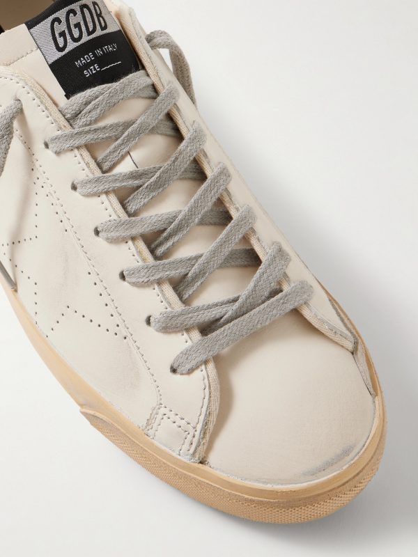 Superstar Suede-Trimmed Distressed Leather Sneakers - CU Superstar Suede-Trimmed Distressed Leather Sneakers - CU