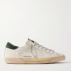 Superstar Suede-Trimmed Distressed Leather Sneakers Superstar Suede-Trimmed Distressed Leather Sneakers