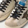 Super-Star Distressed Croc-Effect and Suede-Trimmed Leather Sneakers - CU Super-Star Distressed Croc-Effect and Suede-Trimmed Leather Sneakers - CU