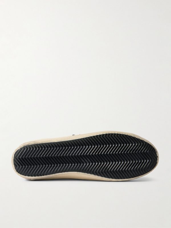 Super-Star Distressed Croc-Effect and Suede-Trimmed Leather Sneakers - E1 Super-Star Distressed Croc-Effect and Suede-Trimmed Leather Sneakers - E1