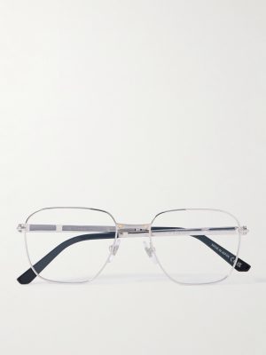 Santos de Cartier D-Frame Silver-Tone Titanium Optical Glasses