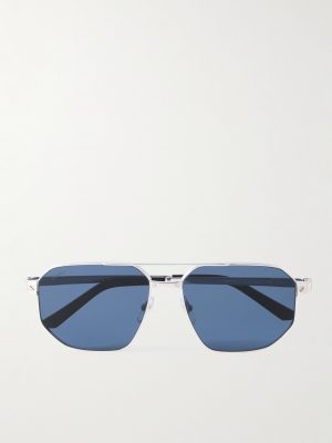 Santos de Cartier Aviator-Style Silver and Gold-Tone Sunglasses