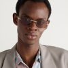 Rimless Rectangular-Frame Gold-Tone Sunglasses - OU Rimless Rectangular-Frame Gold-Tone Sunglasses - OU