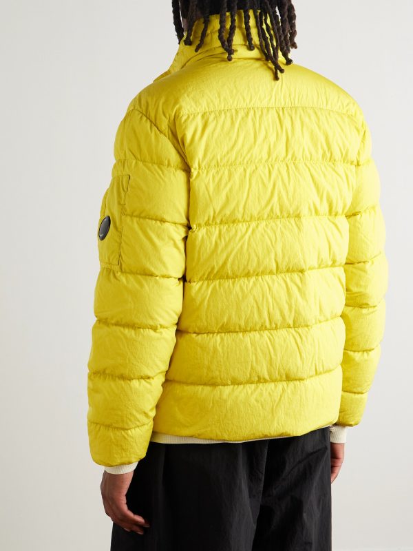 Chrome-R Logo-Appliquéd Quilted Crinkled Recycled-Shell Down Jacket - BK
