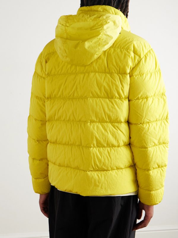 Chrome-R Logo-Appliquéd Quilted Crinkled Recycled-Shell Down Jacket - E2