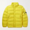 Chrome-R Logo-Appliquéd Quilted Crinkled Recycled-Shell Down Jacket