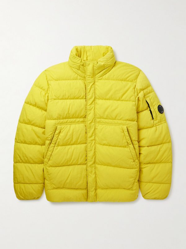 Chrome-R Logo-Appliquéd Quilted Crinkled Recycled-Shell Down Jacket