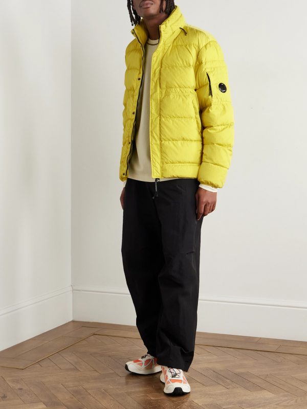 Chrome-R Logo-Appliquéd Quilted Crinkled Recycled-Shell Down Jacket - OU