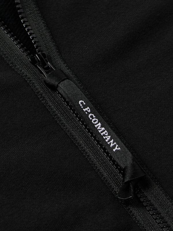 Goggle Logo-Appliquéd Cotton-Jersey Zip-Up Hoodie - E1