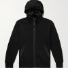 Goggle Logo-Appliquéd Cotton-Jersey Zip-Up Hoodie