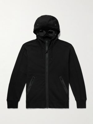 Goggle Logo-Appliquéd Cotton-Jersey Zip-Up Hoodie Goggle Logo-Appliquéd Cotton-Jersey Zip-Up Hoodie