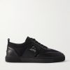 Retero Full-Grain Leather-Trimmed Canvas Sneakers
