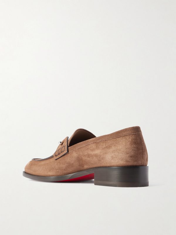 Chambelimoc Embellished Suede Loafers - BK Chambelimoc Embellished Suede Loafers - BK