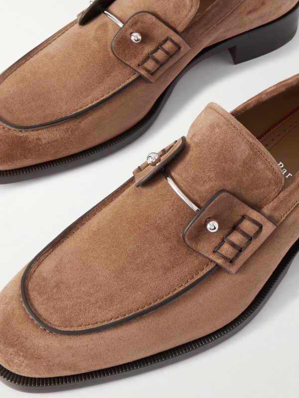 Chambelimoc Embellished Suede Loafers - CU Chambelimoc Embellished Suede Loafers - CU